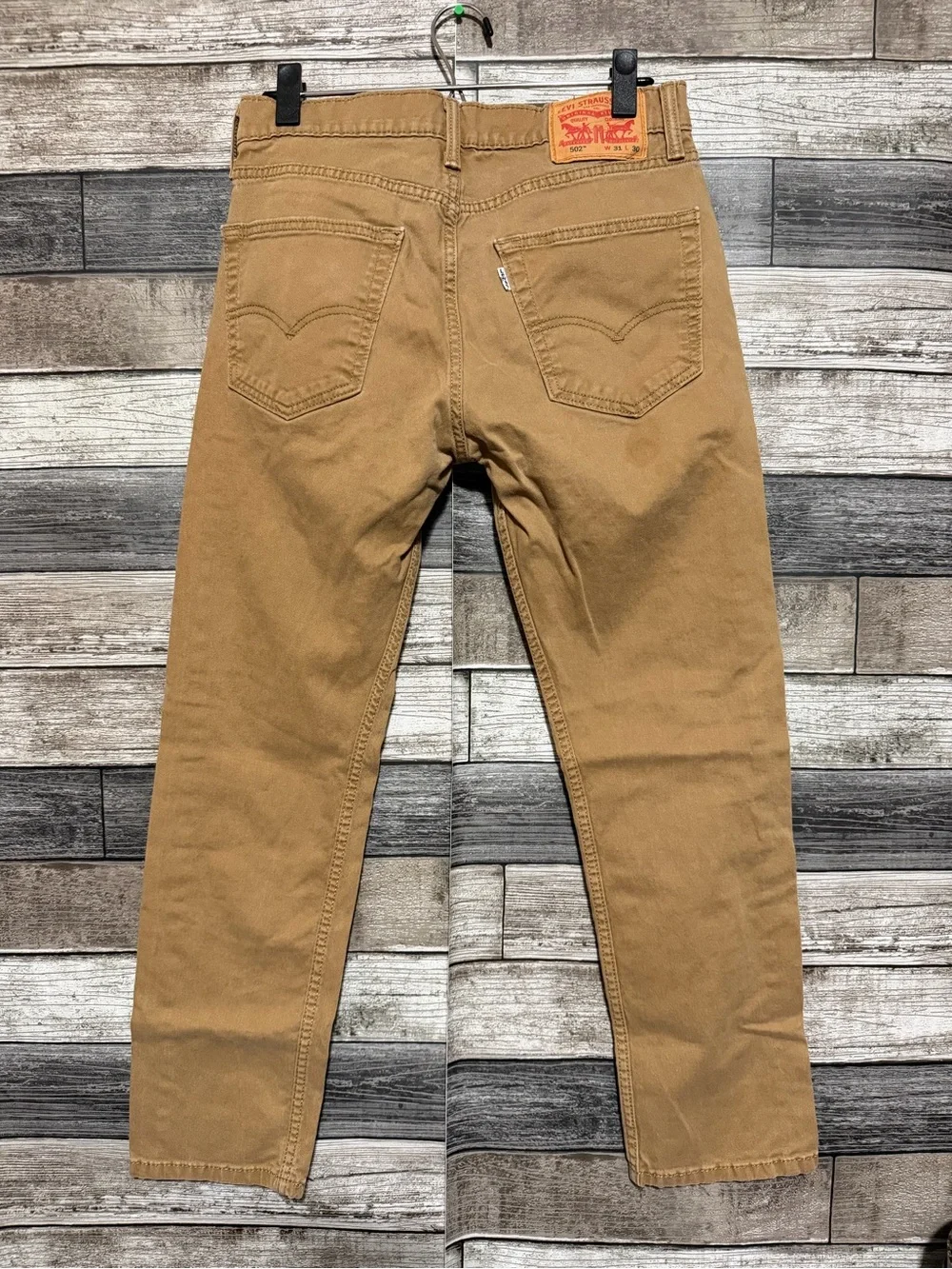 Levi’s 502 Regular Tapered Jeans Pants Men’s 31x30 Brown Stretch READ